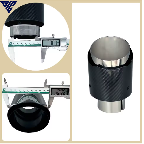 Universal Auspuff-Endrohr – Edelstahl Carbon-Finish