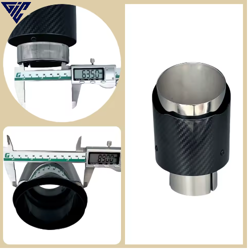 Universal Auspuff-Endrohr – Edelstahl Carbon-Finish