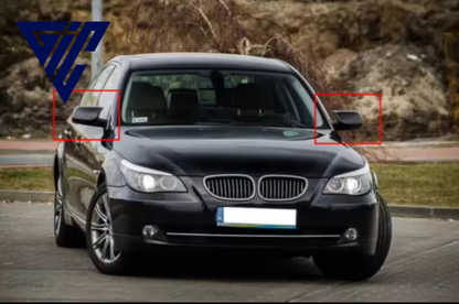 Spiegelkappen im M-Stil – Glänzend Schwarz für BMW 5er E60/E61 (2004–2007)